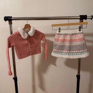 Tahari Pink and White Kids Matching Set